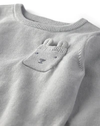 Baby 2-Piece Organic Cotton Sweater Knit Top & Pant Set