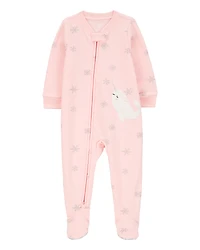 Toddler 1-Piece Narwhal Fleece Footie Pyjamas