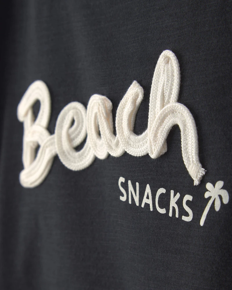 Toddler 'Beach Snacks' Graphic Tee - Black