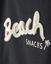 Toddler 'Beach Snacks' Graphic Tee - Black