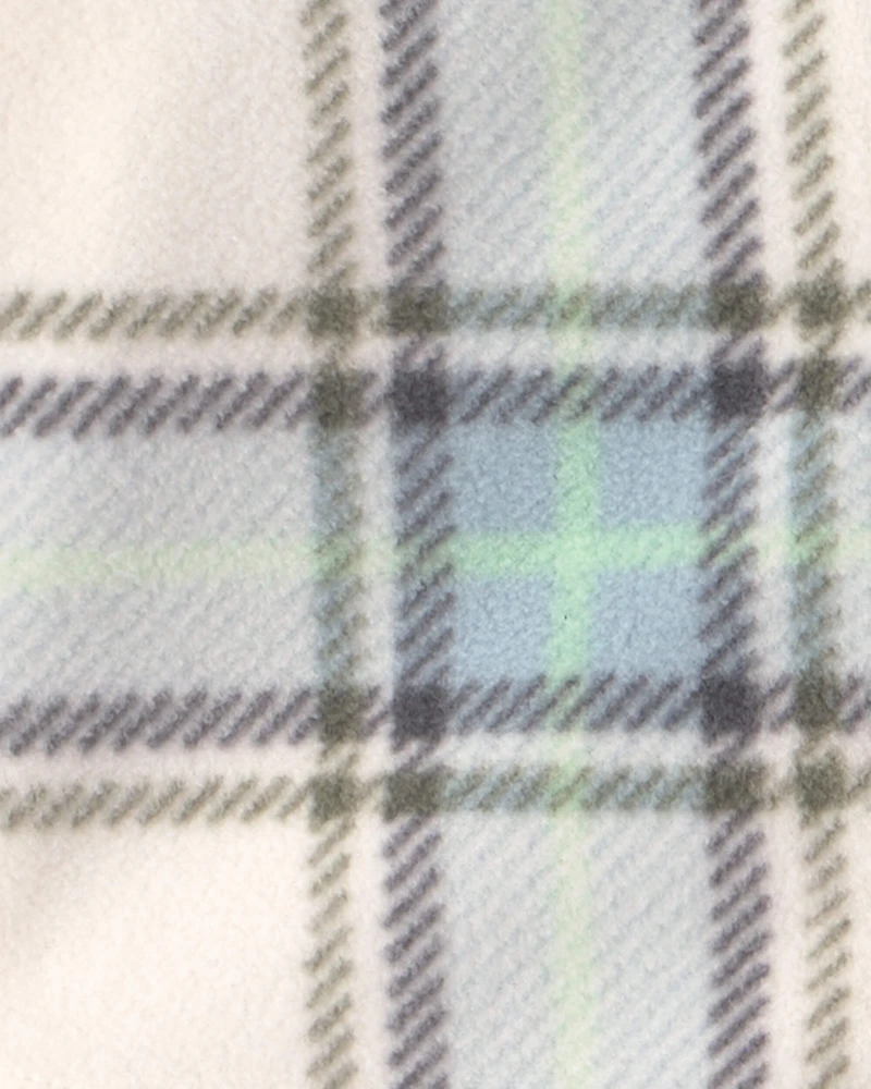 Baby Boy 3-Piece Plaid Fleece Layering Set - Green