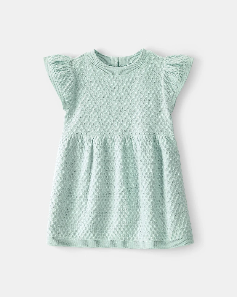 Baby Girl Sweater Dress - Green