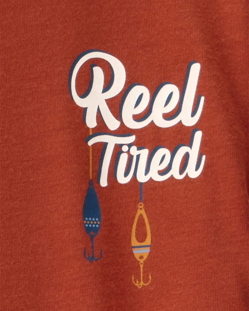 Boys 2-Piece Bear Fishing Loose Fit Pajamas