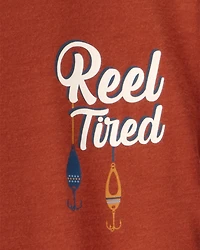 Boys 2-Piece Bear Fishing Loose Fit Pajamas