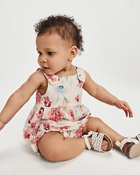 Baby Girl 2-Piece Floral Cardigan & Bubble Set - Pink