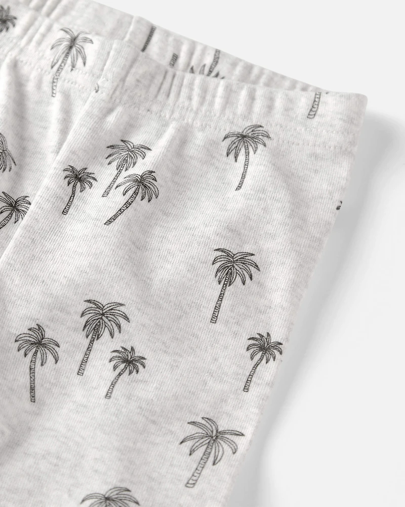 Toddler 2-Piece Organic Cotton Pyjamas Palm Trees