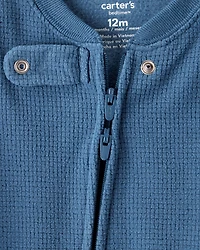 Baby Boy Fleece Long-Sleeve Snug Fit 1-Piece pyjamas - Blue