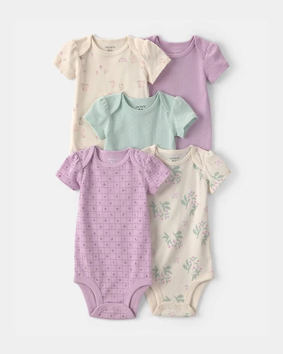 Baby Girl 5-Pack Floral Multipack Bodysuits