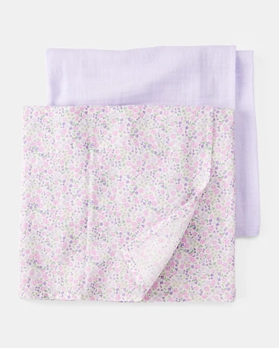 2-Pack Muslin Swaddle Blankets