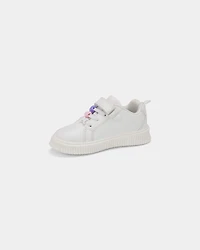 Toddler Girl Leopard Charm Sneakers - White