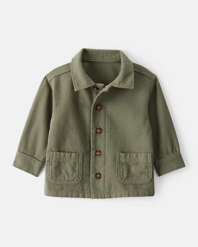 Baby Boy Herringbone Long-Sleeve Fashion Jacket - Green