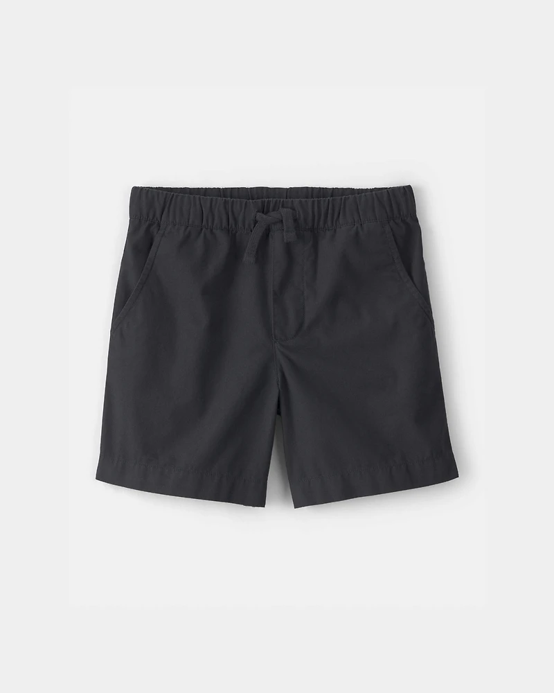 Boys Canvas Shorts - Black