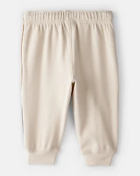 Baby Boy Colourblock Joggers - Tan/White