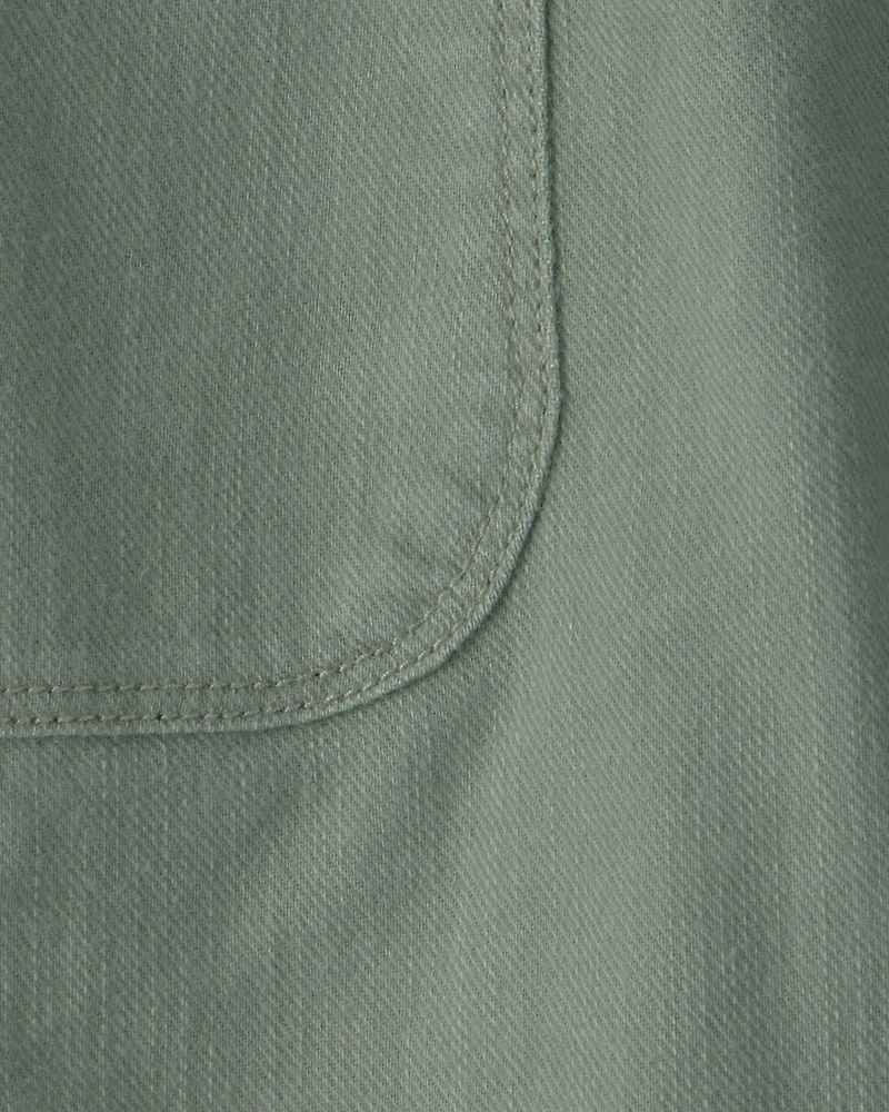 Boys Twill Shorts - Green
