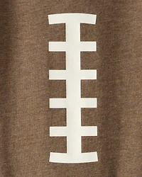 Baby Boy Football Long-Sleeve Graphic Bodysuit - Brown