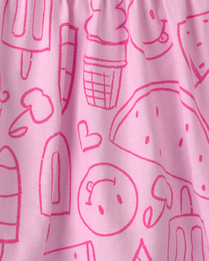 Girls Summer Popsicle Skort - Pink