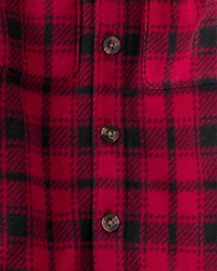 Toddler Boy 2-Piece Plaid Shirt and Pants Set