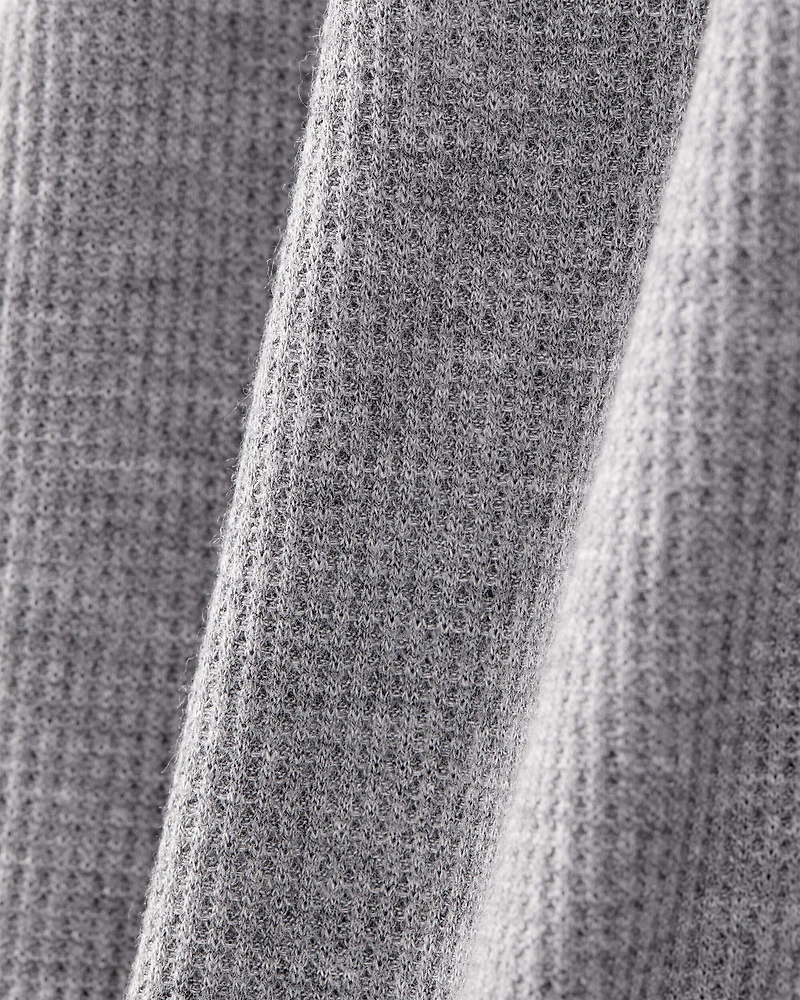 Baby Boy PurelySoft Long-Sleeve 2-Way Zip 1-Piece pyjamas - Grey