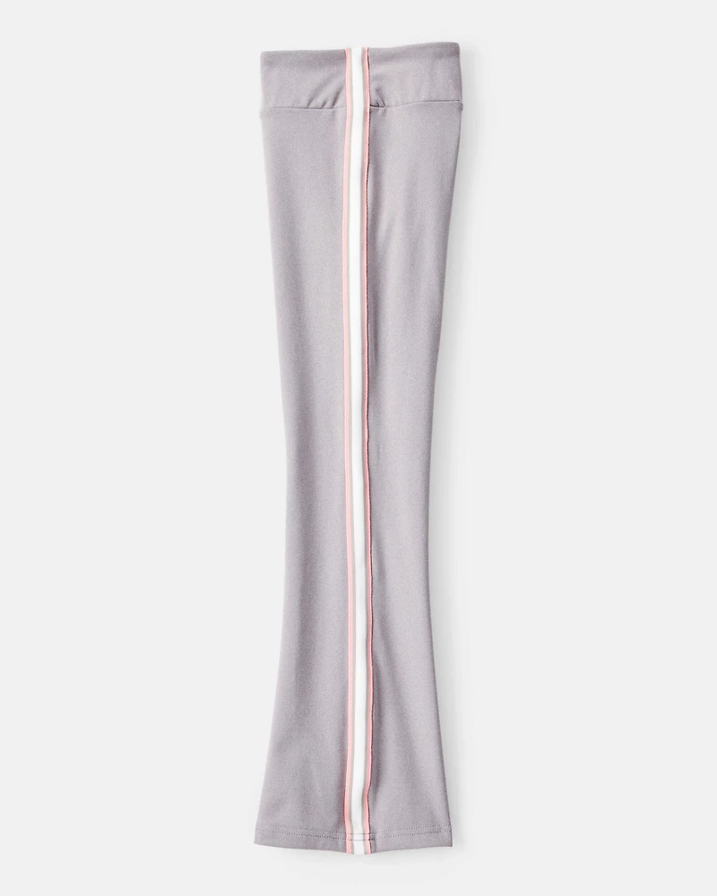 Girls Knit Flare Active Pants - Grey