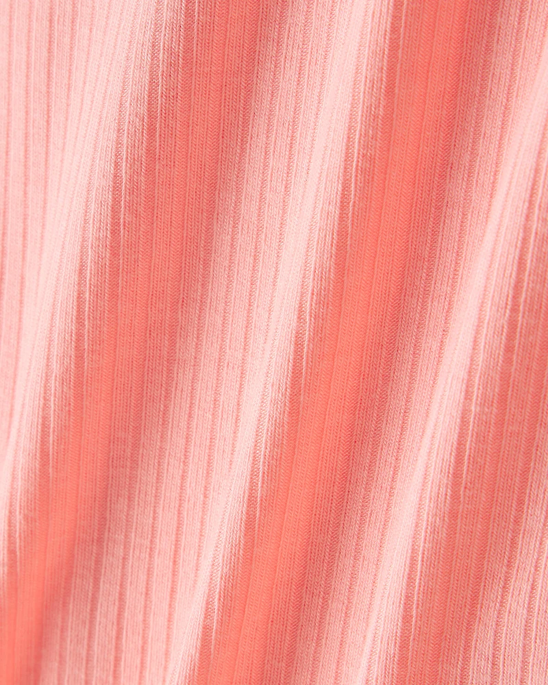 Baby Girl PurelySoft™ Snug Fit Sleeper  - Coral