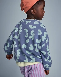 Toddler Otter Sweatshirt™ with Pockets Abstract Print - Slate Blue