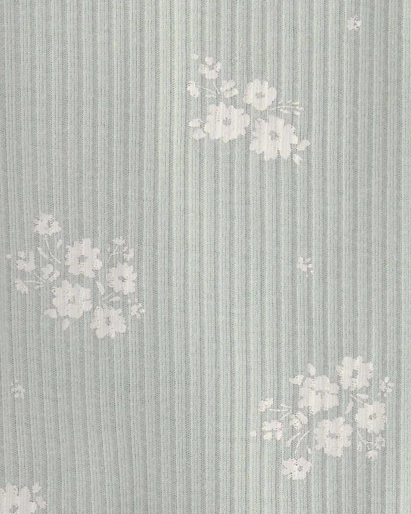 Baby Girl 2-Piece Sleeveless Bodysuit & Short Set - Green