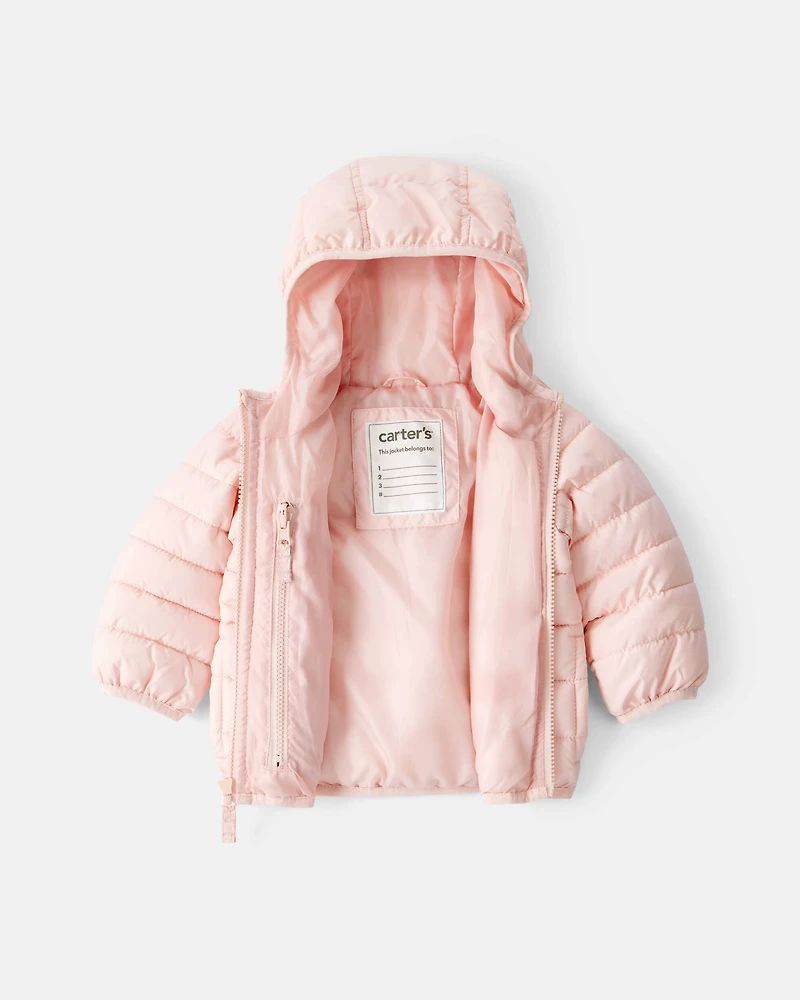 Baby Girl Midweight Packable Puffer
