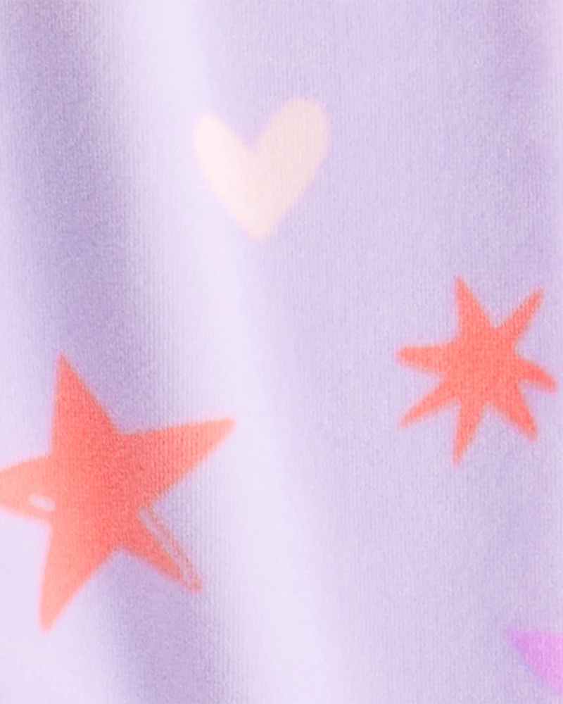 Toddler Girl Star Print DreamPlush Long-Sleeve Snug Fit 2-Piece Pyjamas - Lavender
