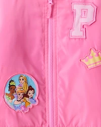Toddler Girl Disney© Princess Long-Sleeve Varsity Jacket - Pink
