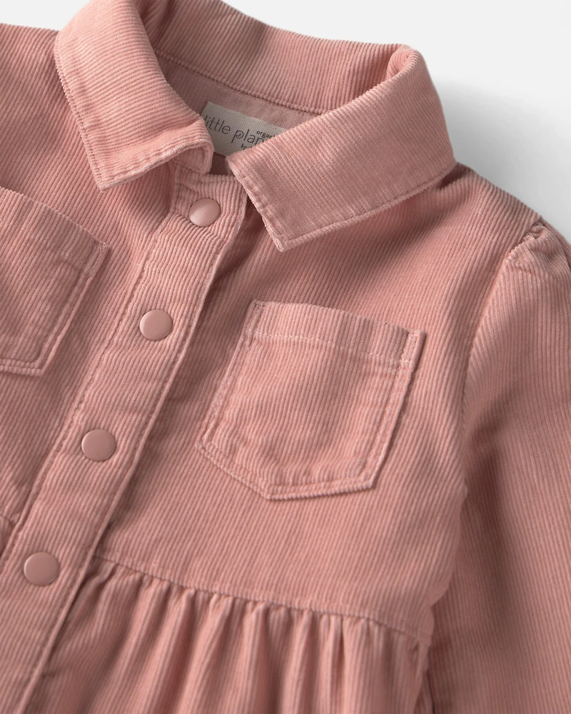 Toddler Girl Organic Cotton Corduroy Dress