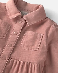 Toddler Girl Organic Cotton Corduroy Dress
