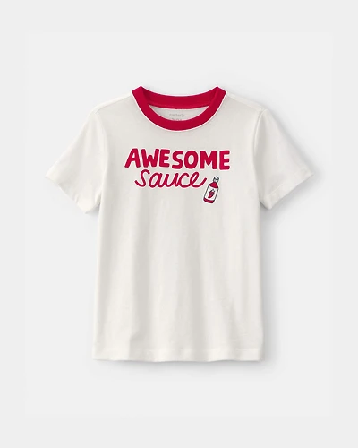 Toddler 'Awesome Sauce' Graphic Tee - Ivory