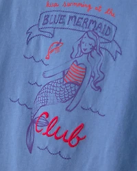 Toddler Girl Mermaid Top - Blue