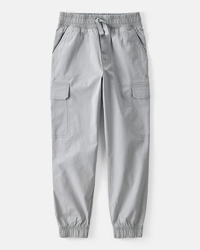 Boys Cotton Fashion Cargo Pants - Grey