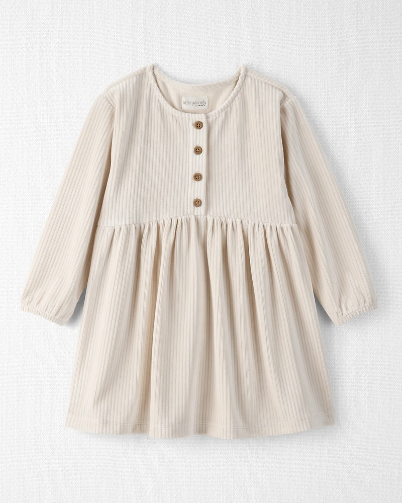 Toddler Girl Recycled Velour Dress