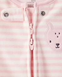 Baby Girl Deer Loose Fit Long-Sleeve Sleeper - Pink