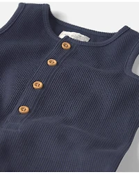 Baby Organic Cotton Waffle Knit Romper