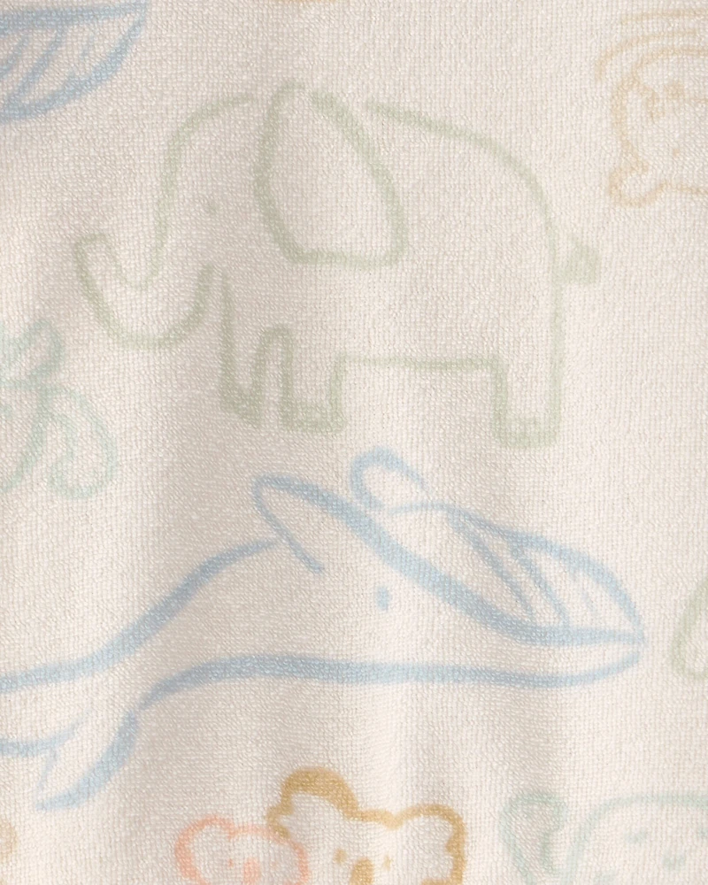 Baby Animal Friends Terry Pullover Sweatshirt - Cream