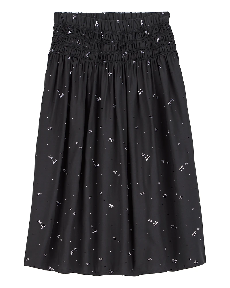 Kid Bow Print Maxi Skirt