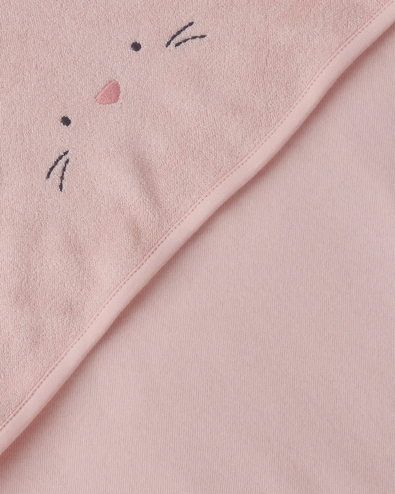 Baby Girl 2-Pack Bunny Terry Towels - Pink