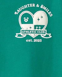 Toddler Girl 'Laughter & Smiles' Top - Green