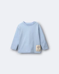 Toddler Pizza Long-Sleeve Relaxed Tee - Blue