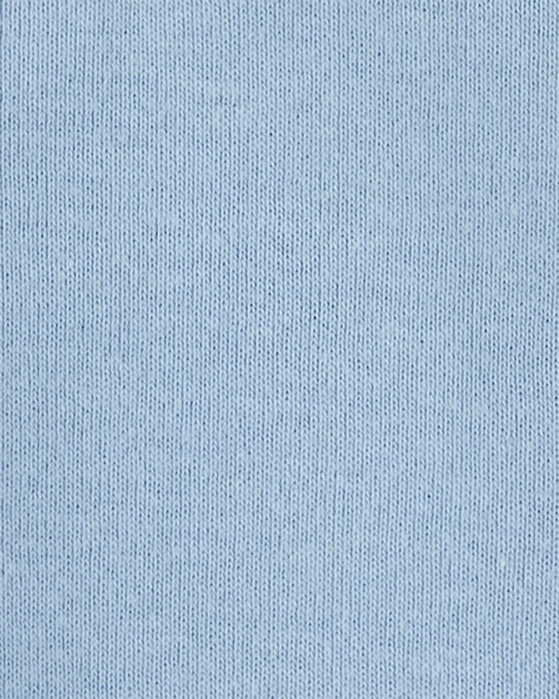 Baby 2-Piece Tank Bodysuit & Shell Print Pull-On Short Set - Blue/Ivory