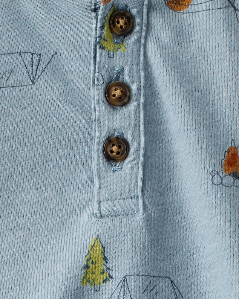 Baby Boy Camping Long-Sleeve Tee - Blue