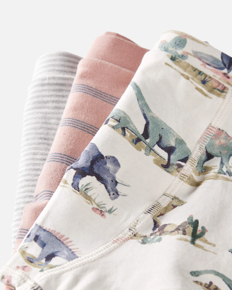 Boys 3-Pack Organic Cotton Boxer Briefs Underwear