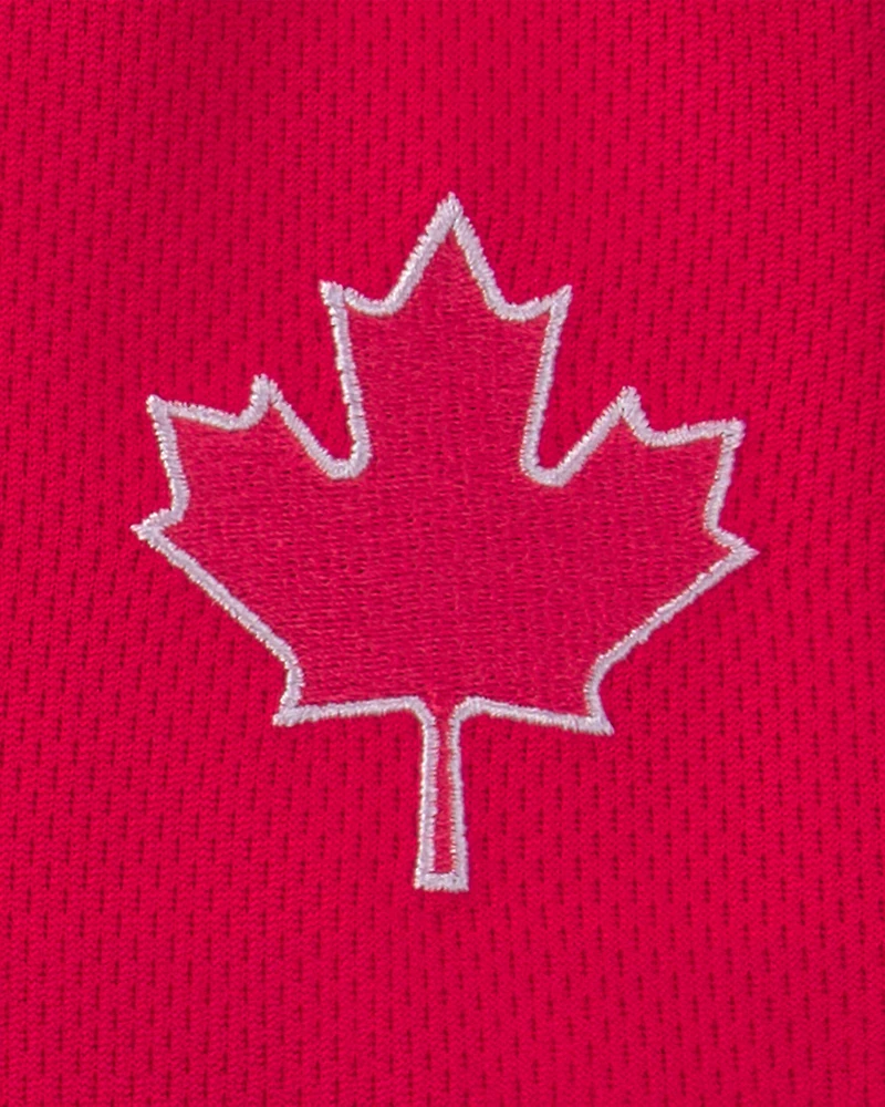 Kids 2-Piece Umbro Canada Soccer Jersey & Short Set - Red/White/Black