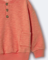 Toddler Boy French Terry Long-Sleeve Sweatshirt - Orange