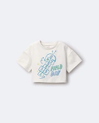 Toddler Girl 'Field Day' Breezy Top Hopscotch Print - Cream