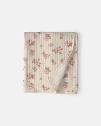Baby 1pk Floral Knit Blanket