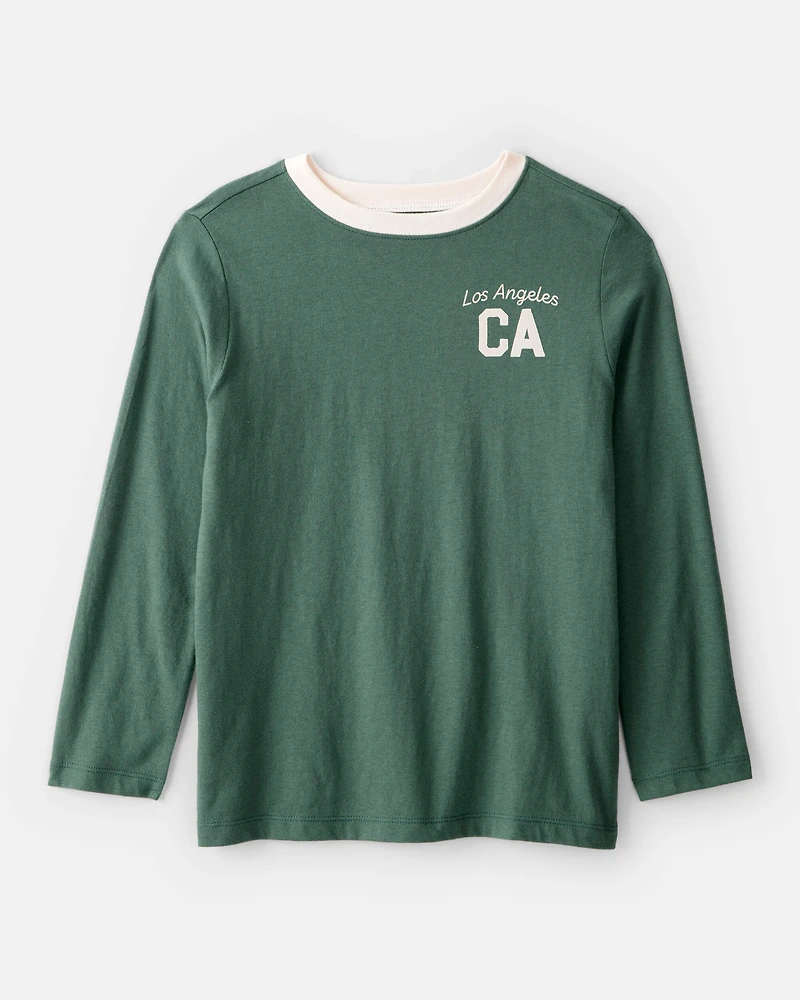 Boys Los Angeles Long-Sleeve Graphic Tee - Green